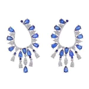 14K Sapphire & Diamond Earrings<p><strong>$1,299</p></strong><p><strong>More Colors Available</p></strong>