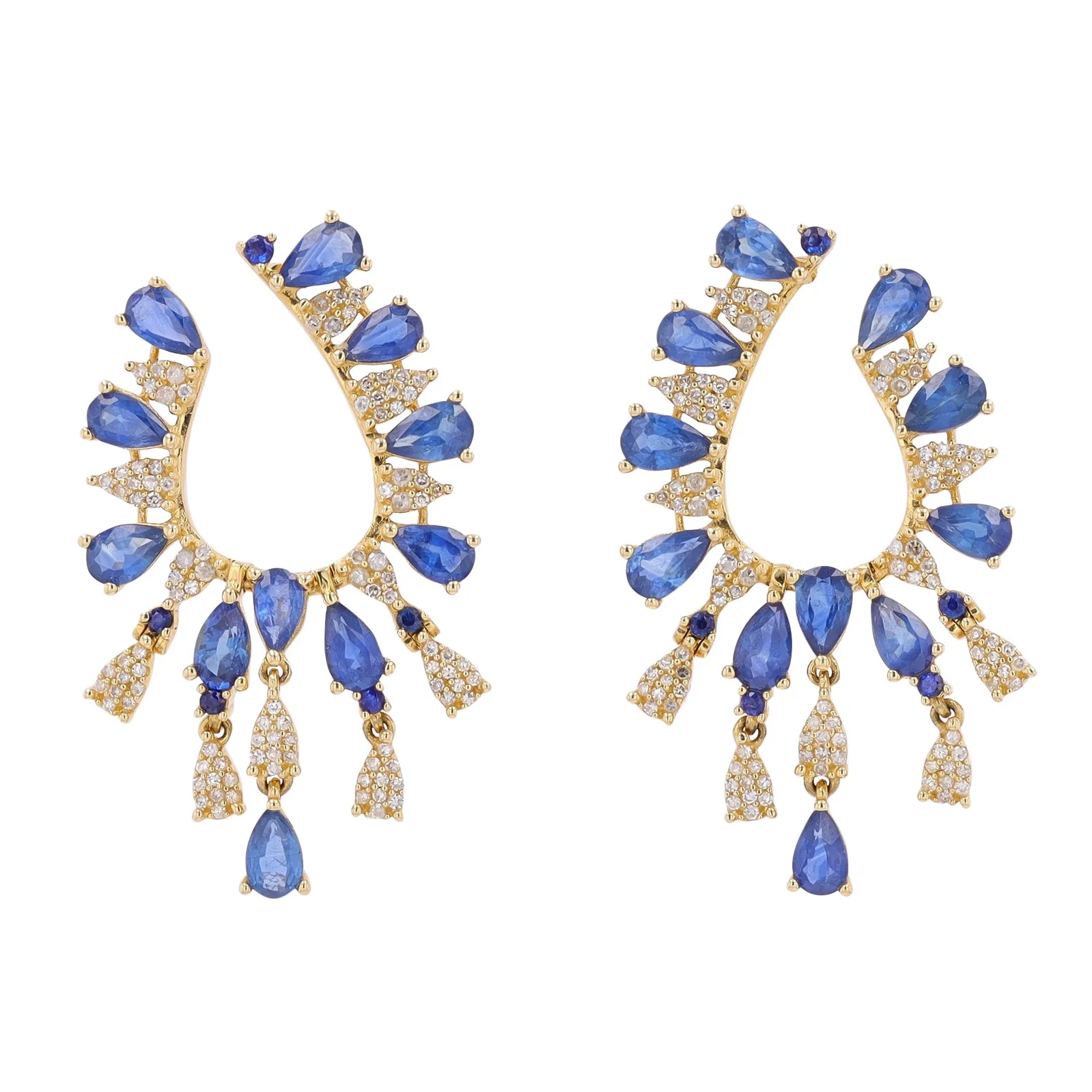 14K Sapphire & Diamond Earrings<p><strong>$1,299</p></strong><p><strong>More Colors Available</p></strong>