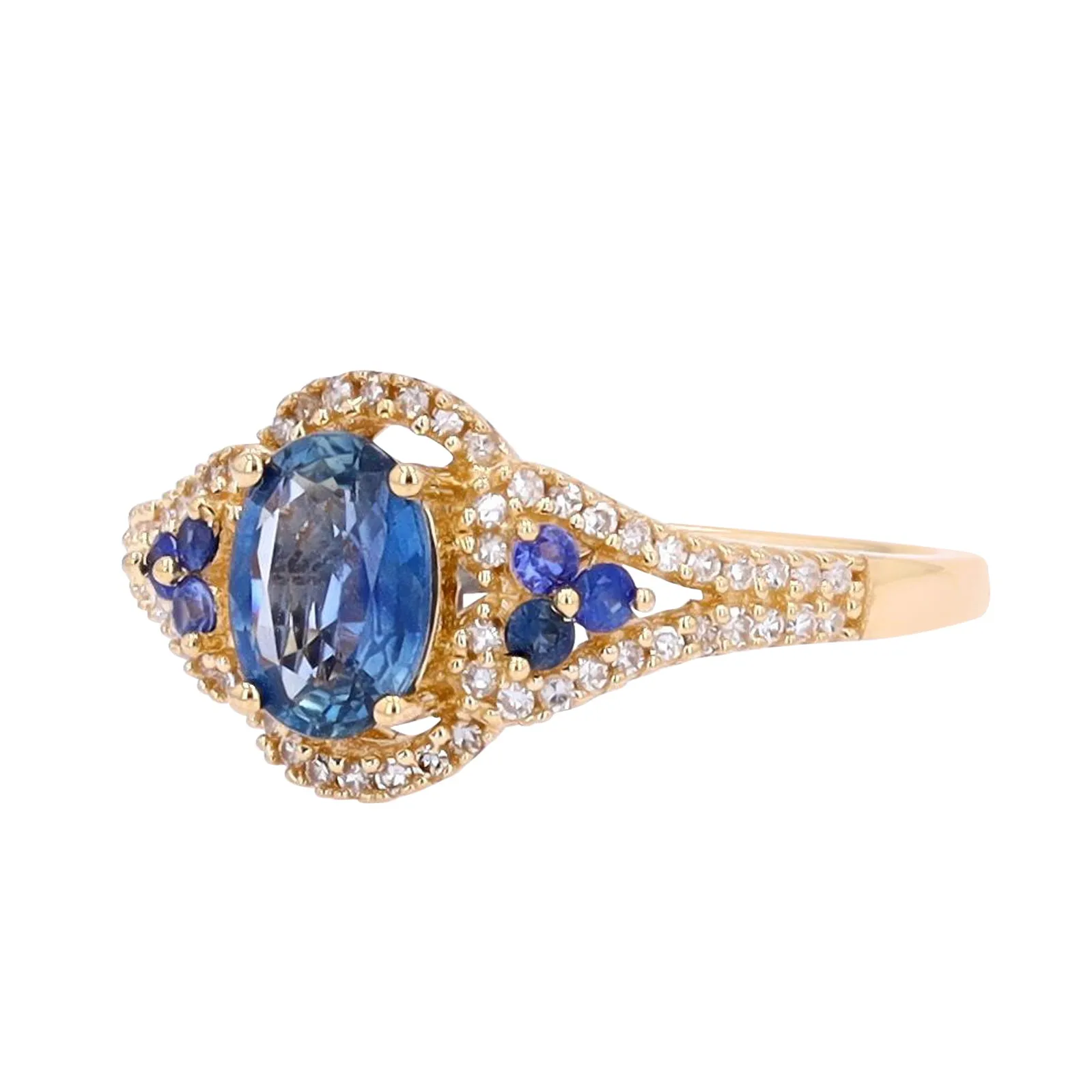 14K Sapphire & Diamond Ring<p><strong>More Colors Available</p></strong>