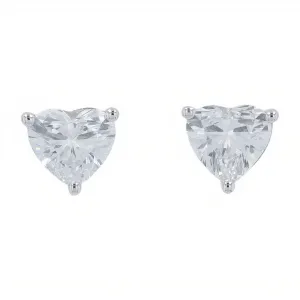 14K WG 2 CTW Lab Grown Diamond Heart Studs <p><strong>Lab Grown Diamond</p></strong><p><strong>More Colors Available</p></strong>