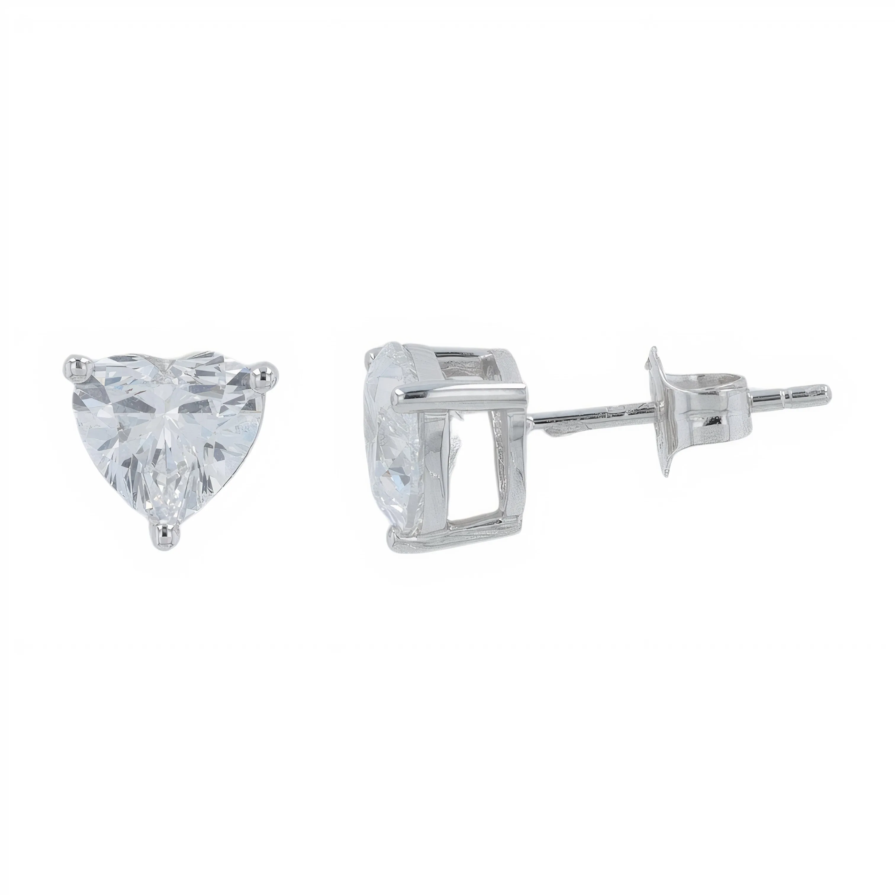 14K WG 2 CTW Lab Grown Diamond Heart Studs <p><strong>Lab Grown Diamond</p></strong><p><strong>More Colors Available</p></strong>