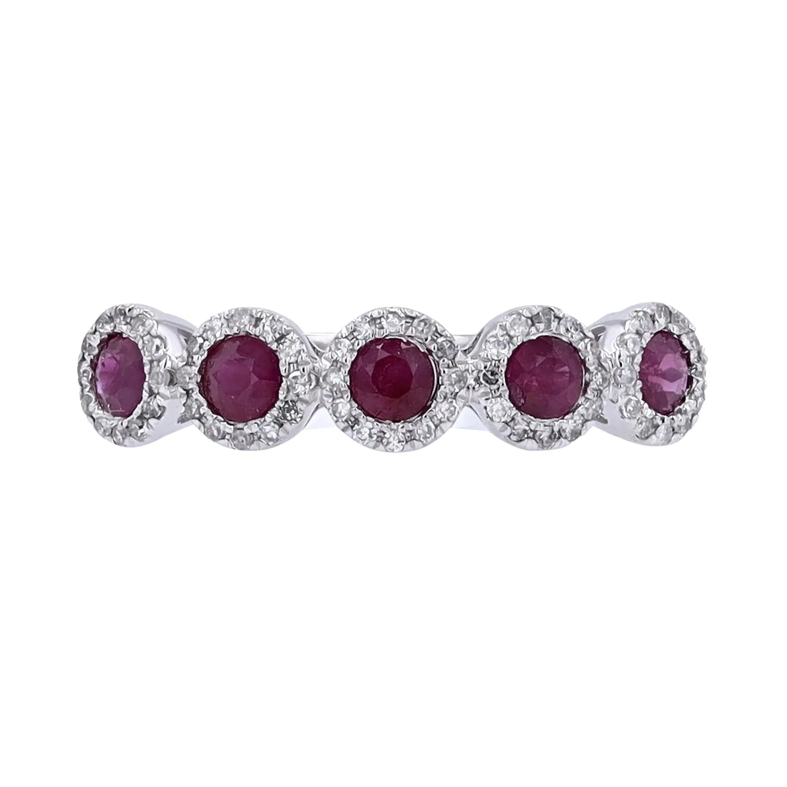 14K WG Gemstone Halo Stackable Band<p><strong>$279</p></strong> p><strong>More Colors Available</p></strong>