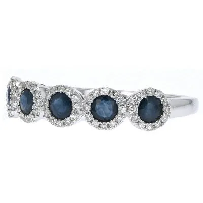 14K WG Gemstone Halo Stackable Band<p><strong>$279</p></strong> p><strong>More Colors Available</p></strong>