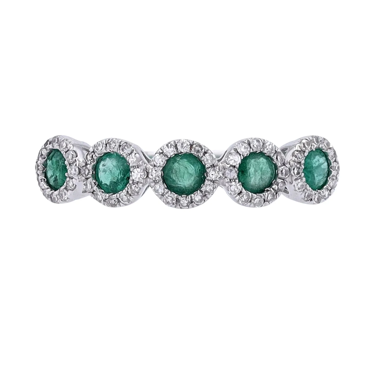 14K WG Gemstone Halo Stackable Band<p><strong>$279</p></strong> p><strong>More Colors Available</p></strong>