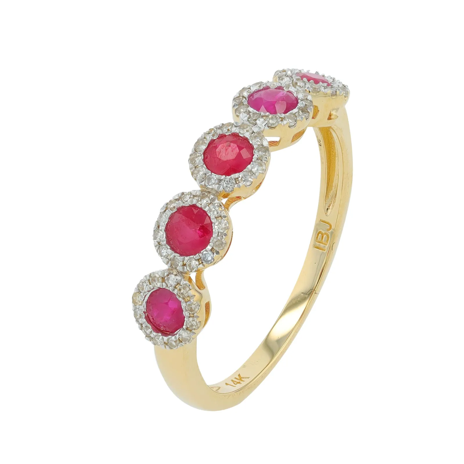 14K WG Gemstone Halo Stackable Band<p><strong>$279</p></strong> p><strong>More Colors Available</p></strong>