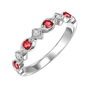 14KT White Gold & Diamond Sparkle Fashion Ring - 1/10 cts