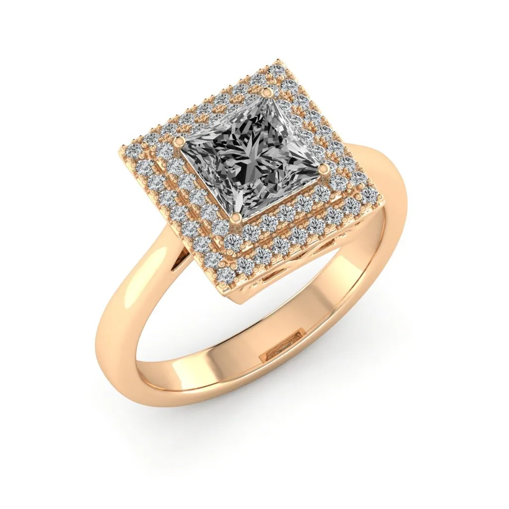 1.58 d.e.w cts Heather Moissanite Ring