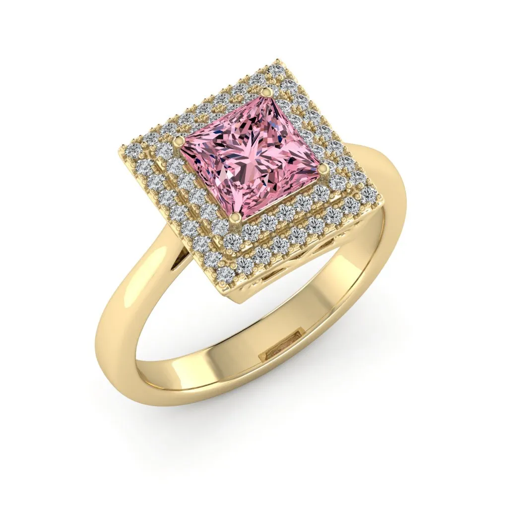 1.58 d.e.w cts Heather Moissanite Ring