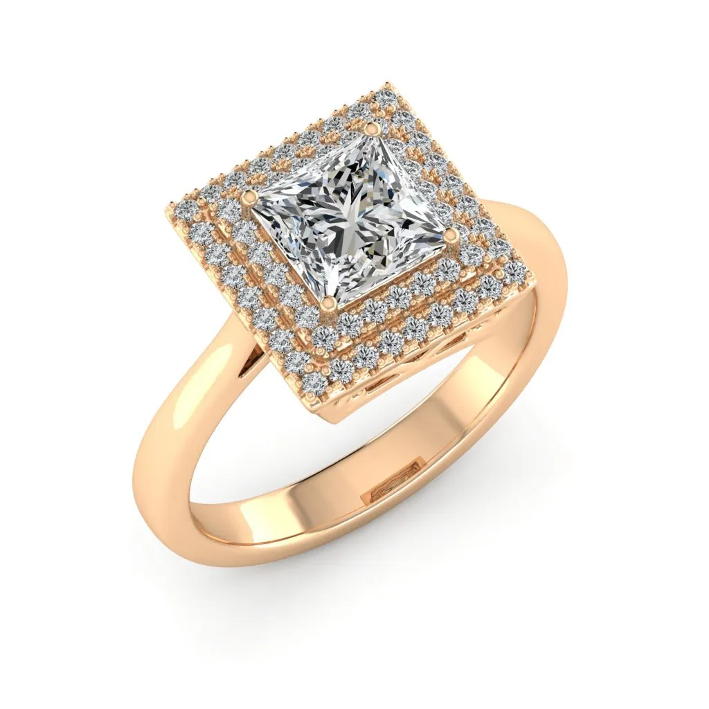 1.58 d.e.w cts Heather Moissanite Ring