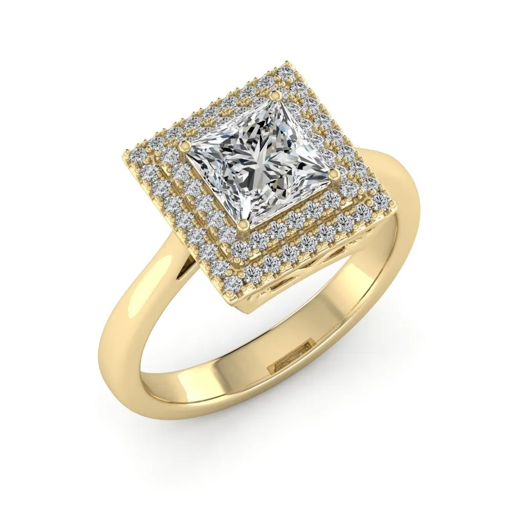 1.58 d.e.w cts Heather Moissanite Ring