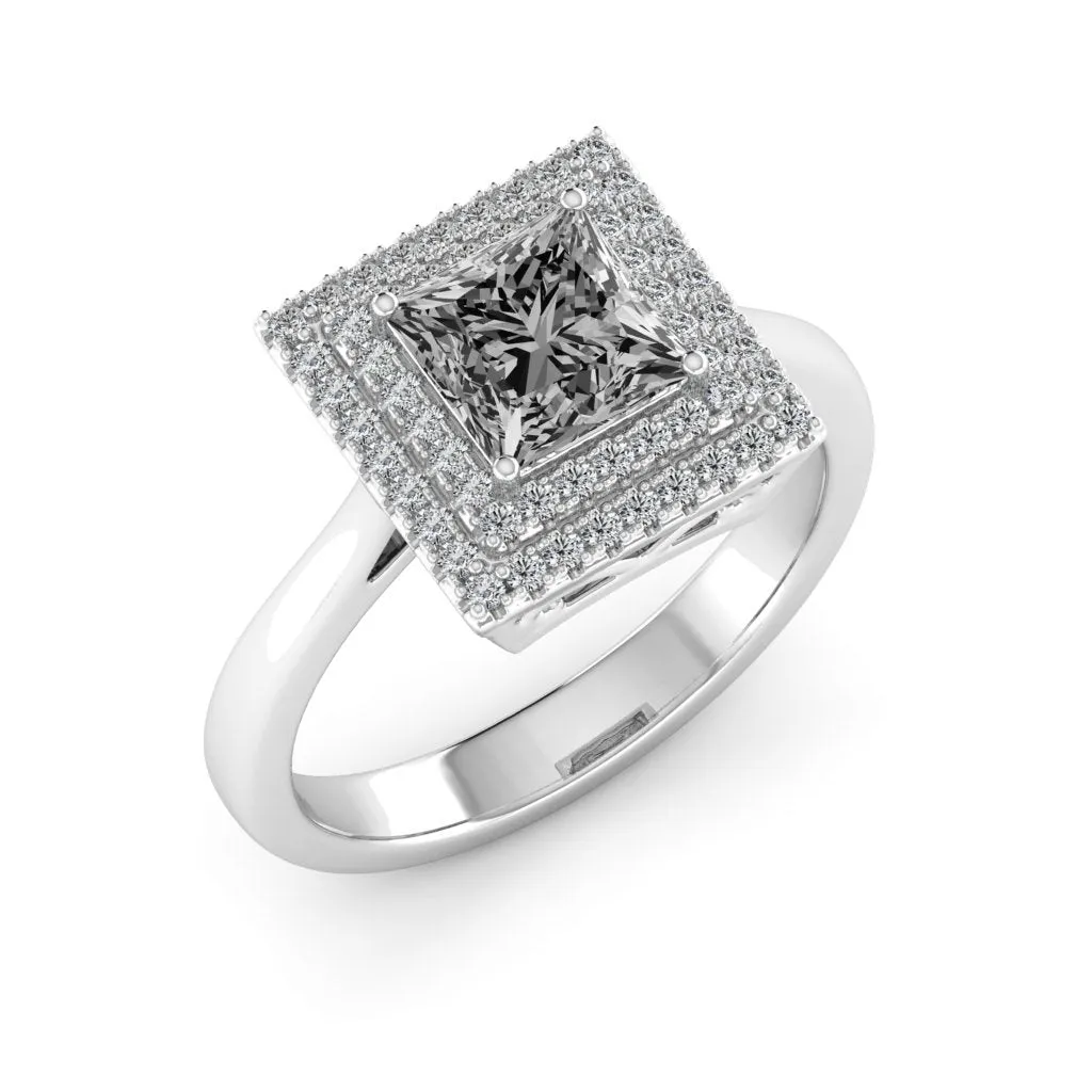 1.58 d.e.w cts Heather Moissanite Ring