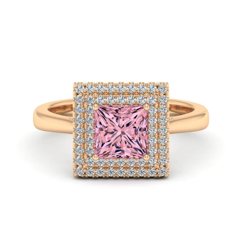 1.58 d.e.w cts Heather Moissanite Ring
