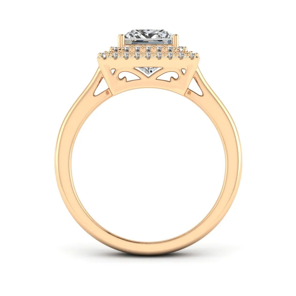 1.58 d.e.w cts Heather Moissanite Ring