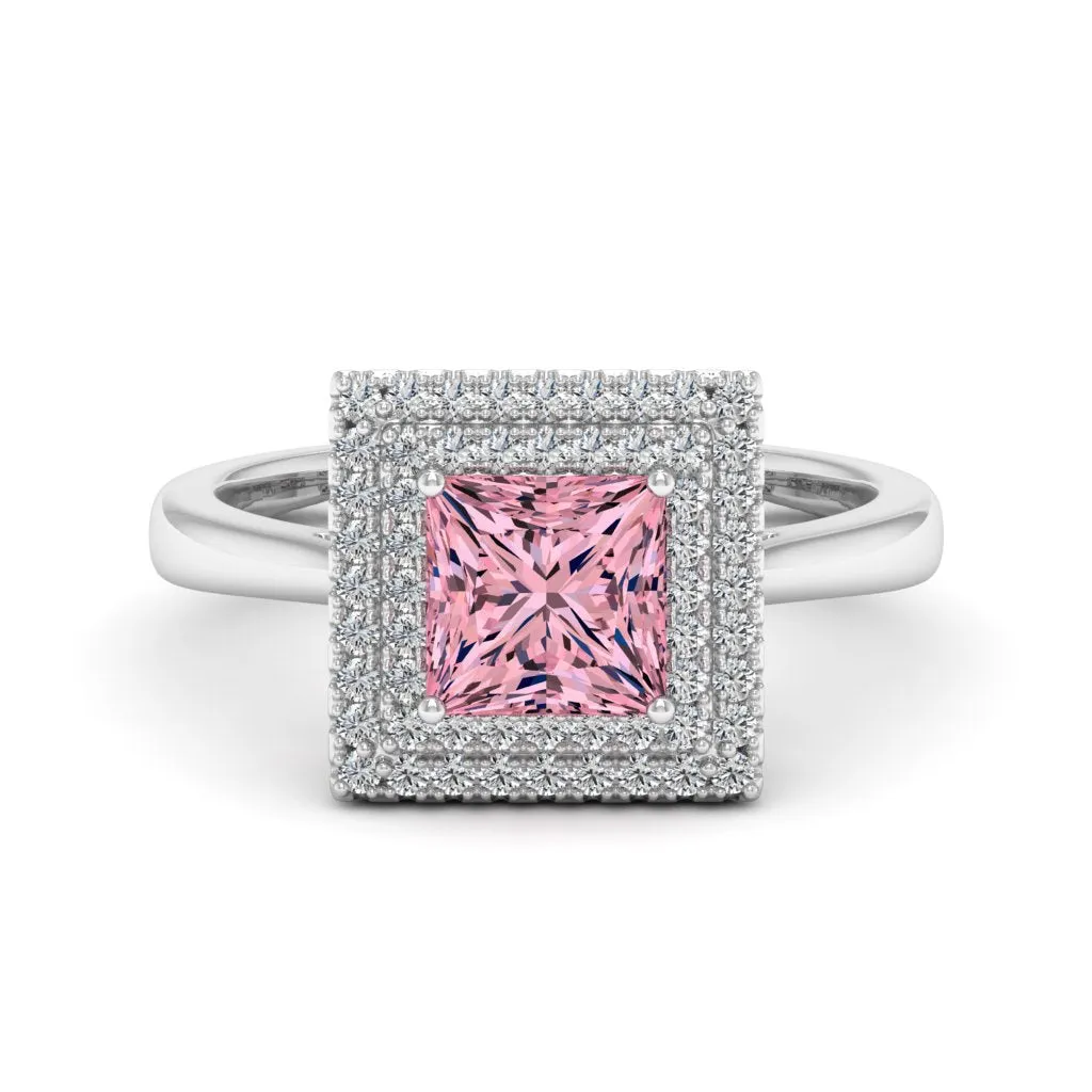 1.58 d.e.w cts Heather Moissanite Ring