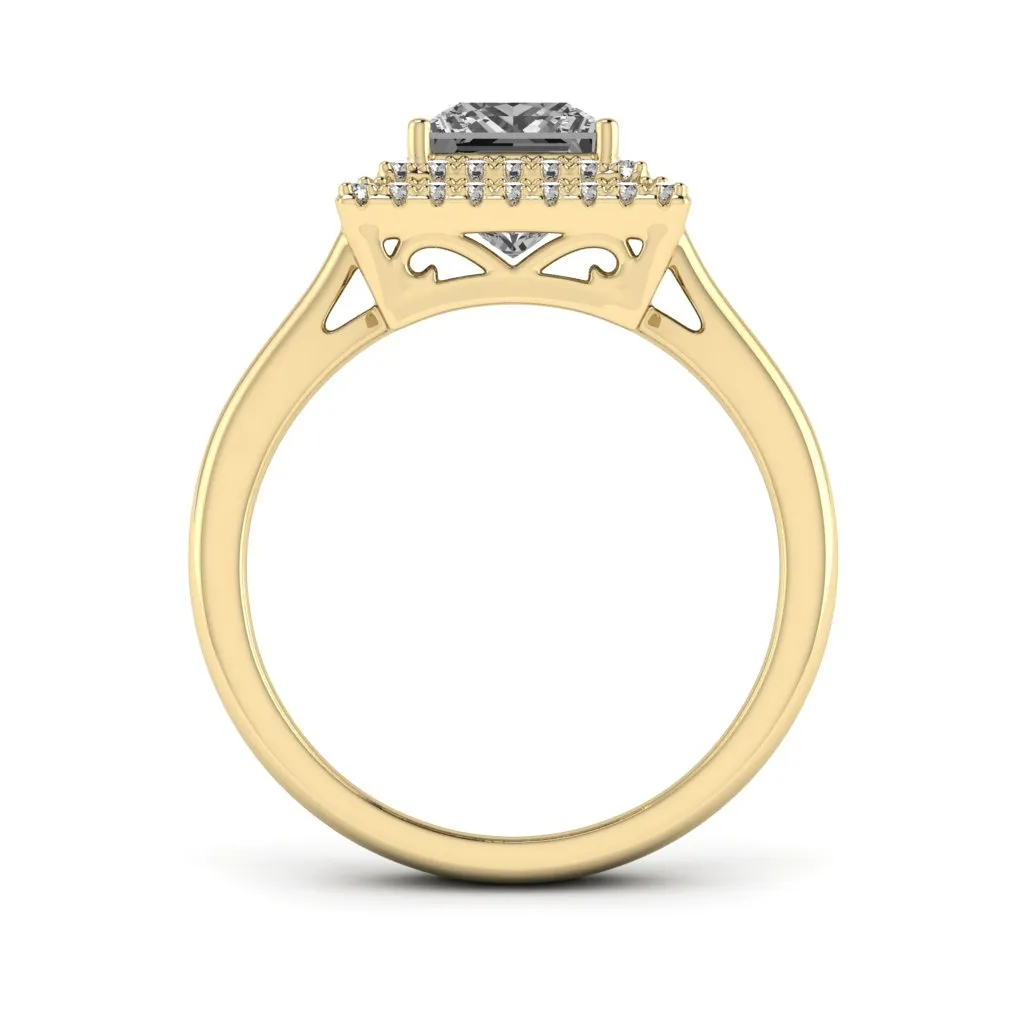 1.58 d.e.w cts Heather Moissanite Ring
