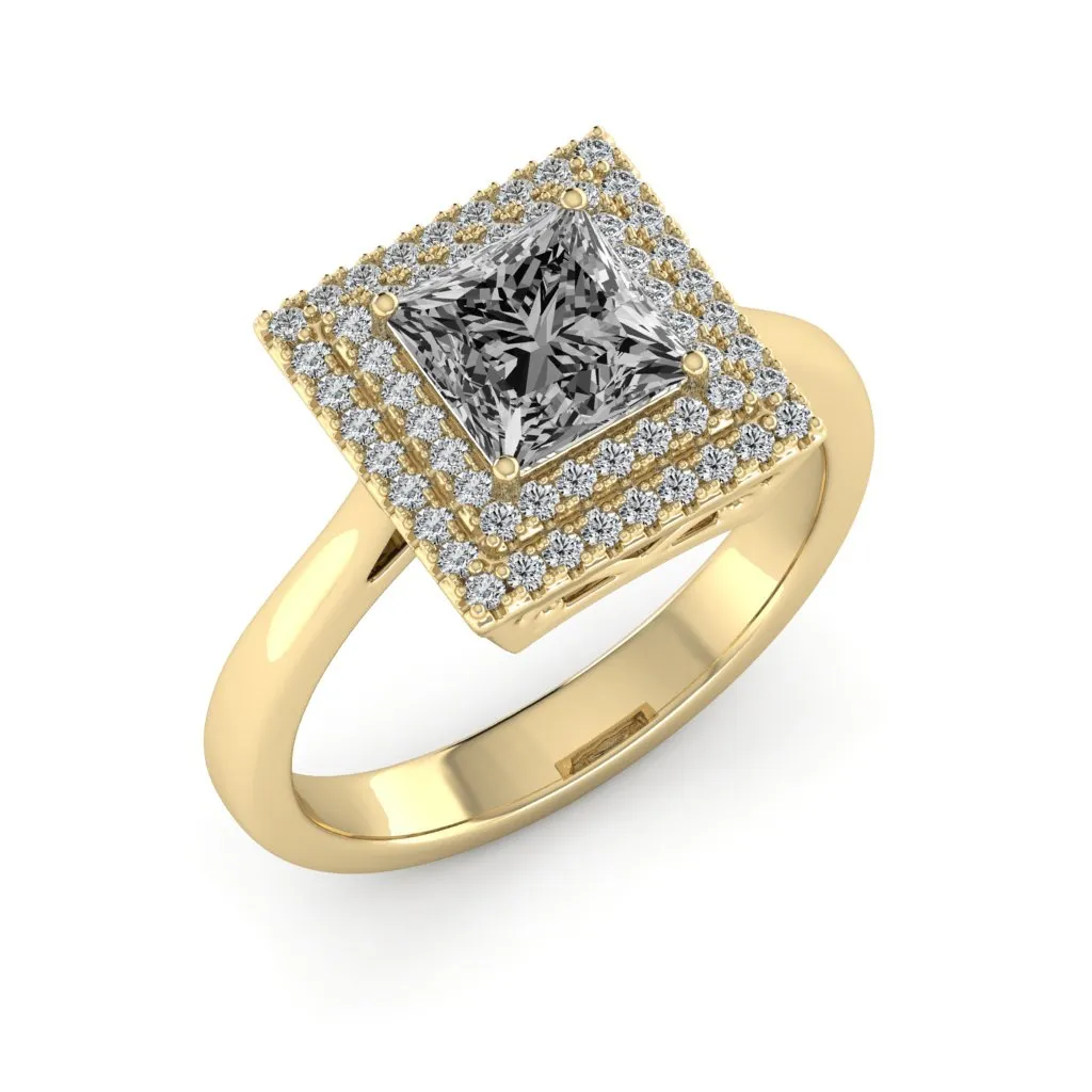1.58 d.e.w cts Heather Moissanite Ring