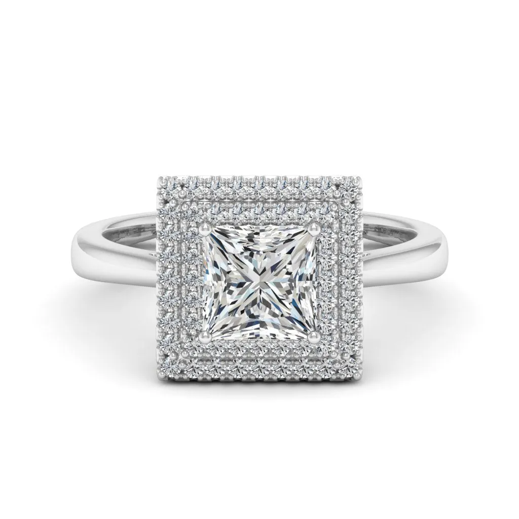 1.58 d.e.w cts Heather Moissanite Ring