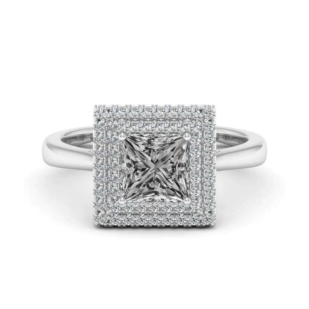 1.58 d.e.w cts Heather Moissanite Ring