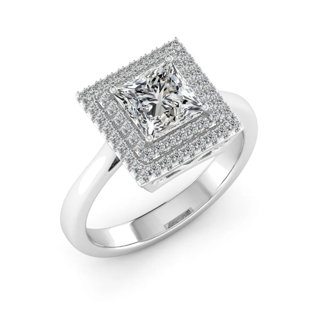 1.58 d.e.w cts Heather Moissanite Ring