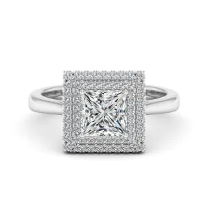 1.58 d.e.w cts Heather Moissanite Ring