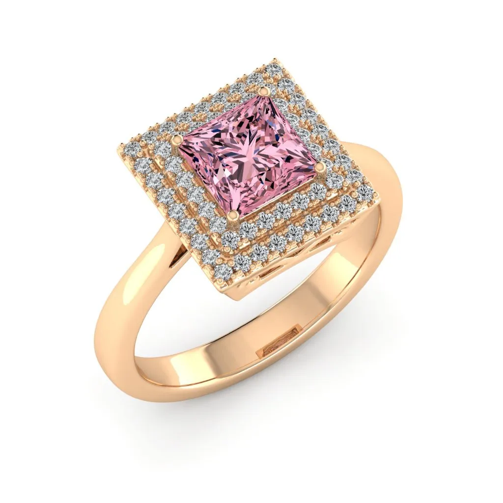 1.58 d.e.w cts Heather Moissanite Ring