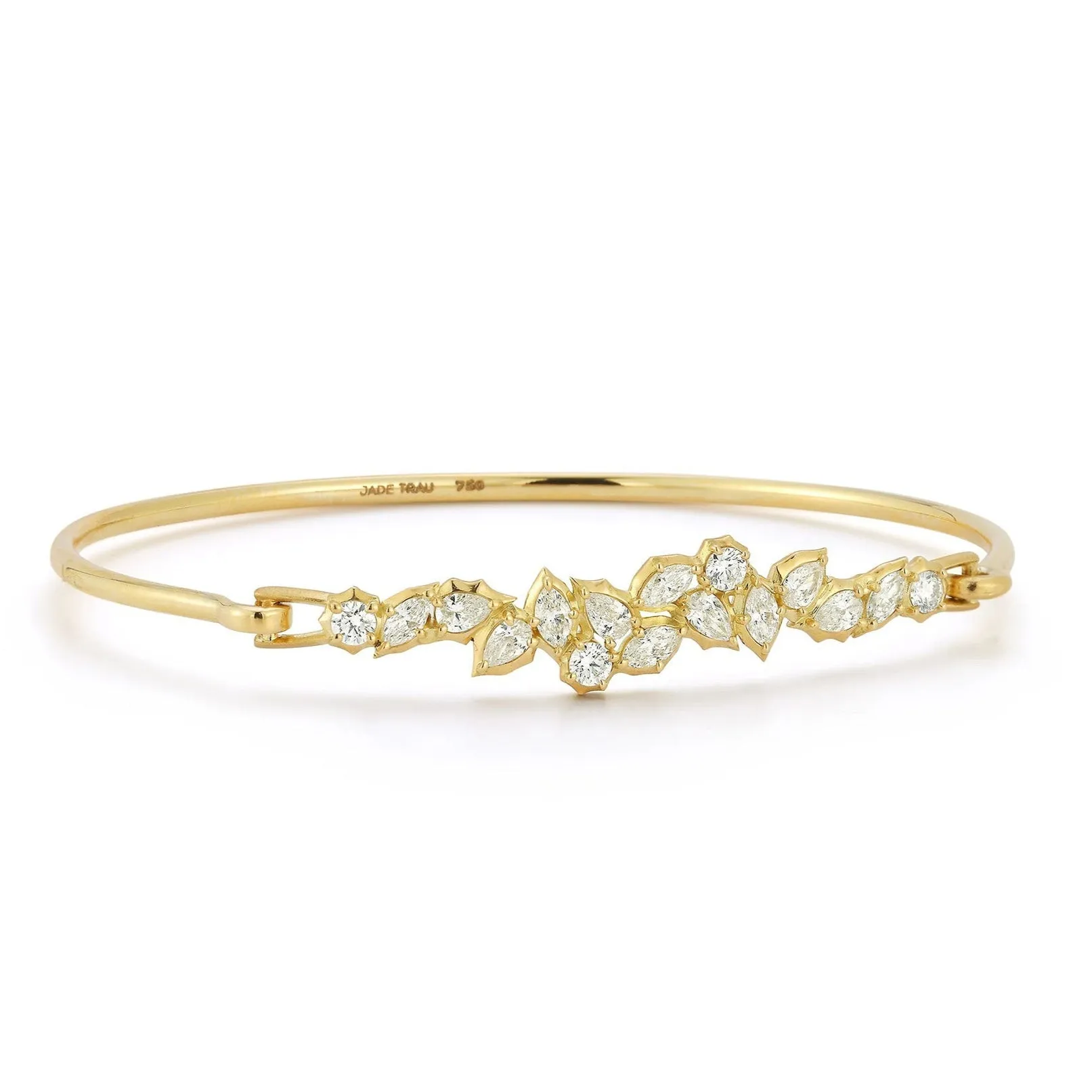 18K Gold "Posey" Diamond Bangle