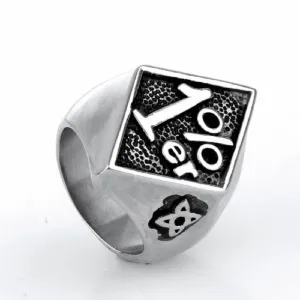 1%er One Percent Outlaw Biker Stainless Steel Ring