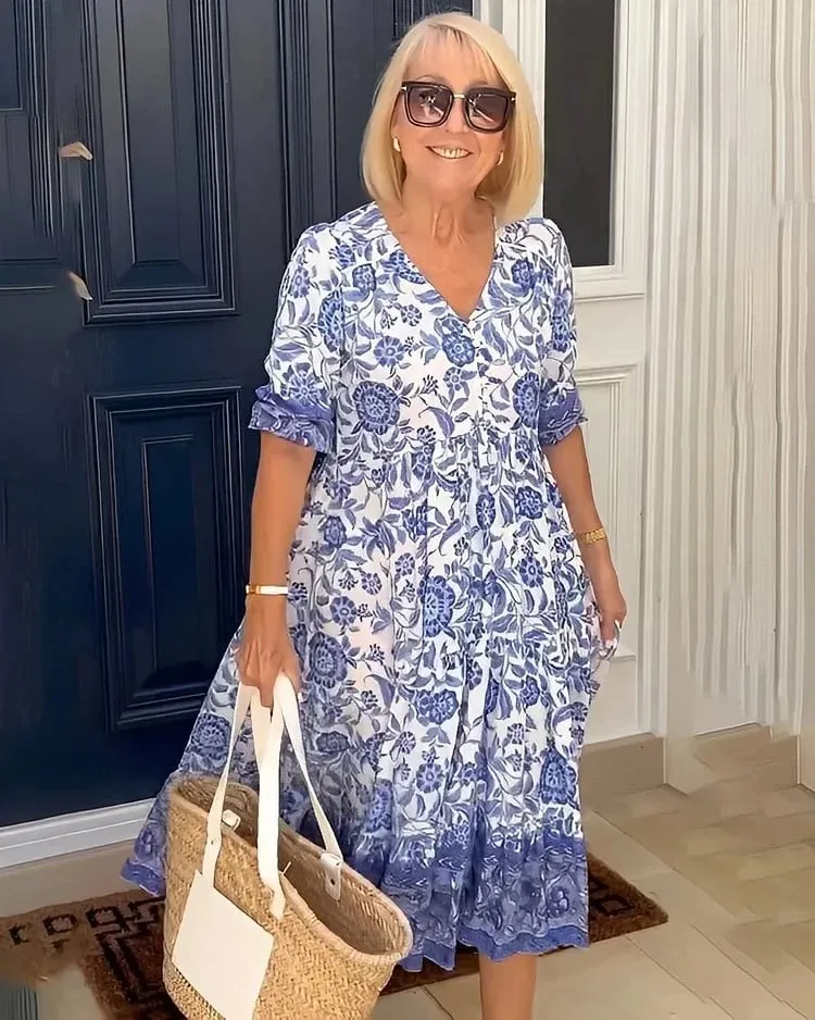 💥2023 Bohemian Timely Shockproof Newest Dress👗 😍V-neck