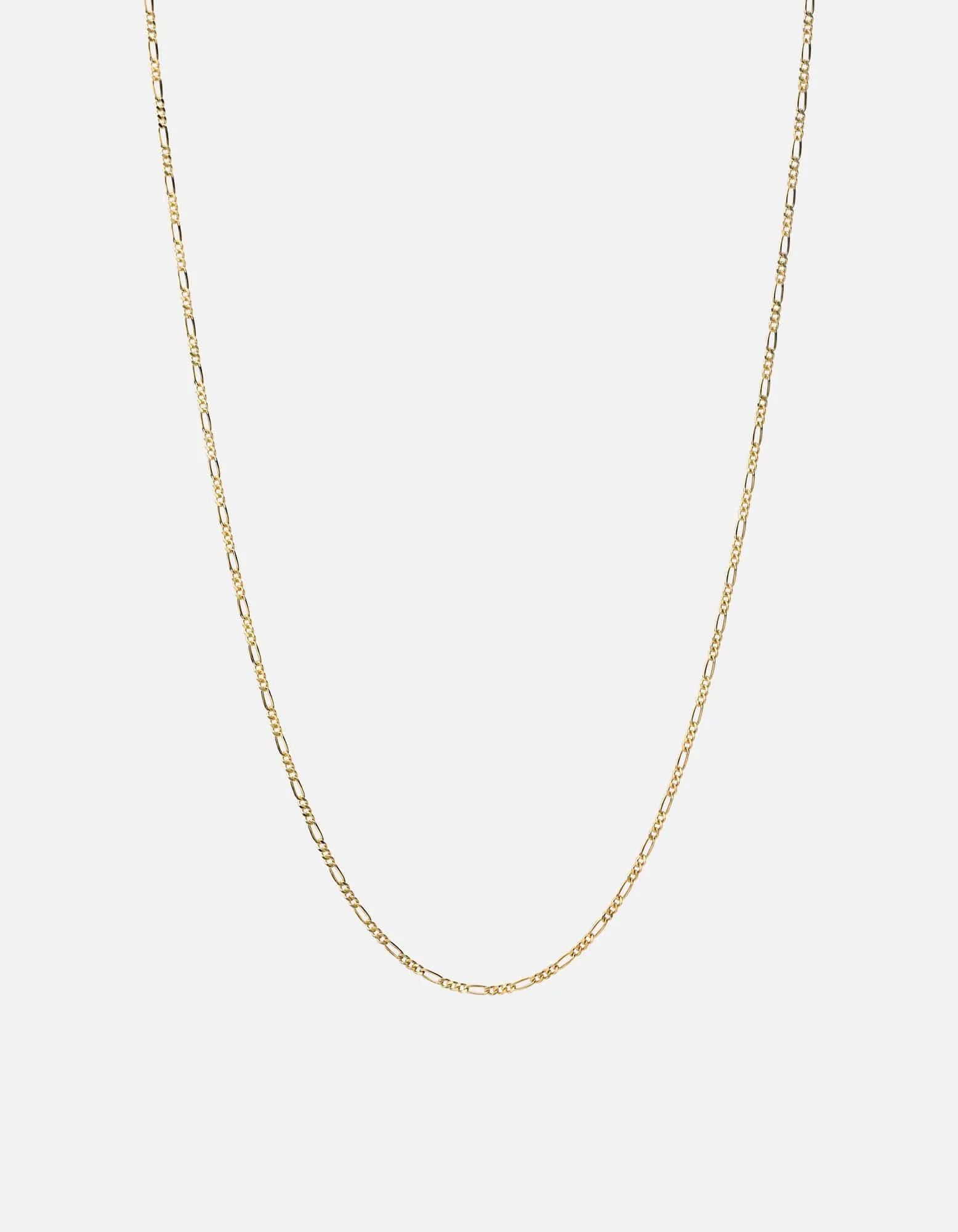 2mm Figaro Chain Necklace, Gold Vermeil