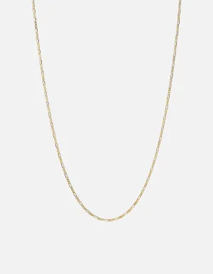 2mm Figaro Chain Necklace, Gold Vermeil