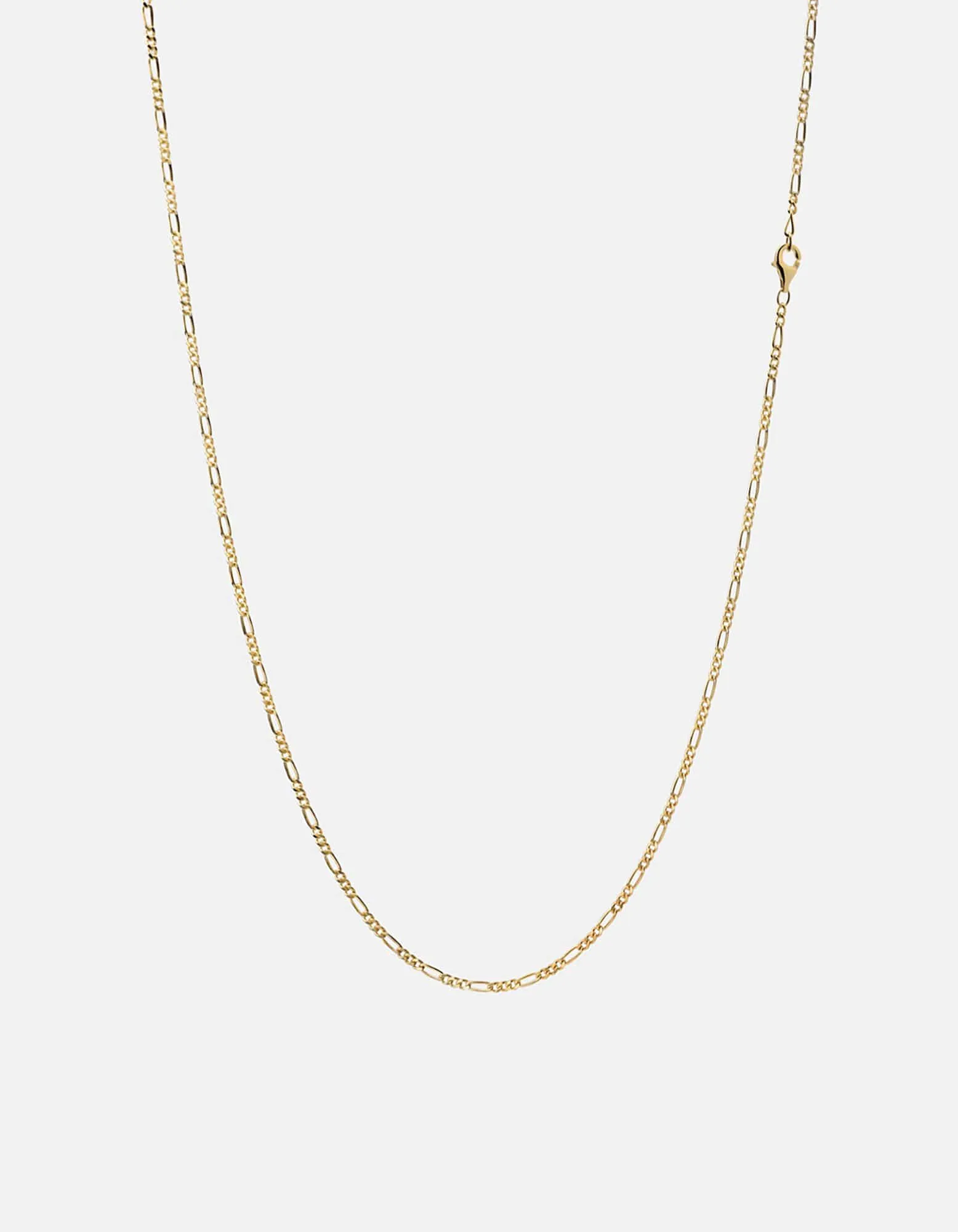 2mm Figaro Chain Necklace, Gold Vermeil