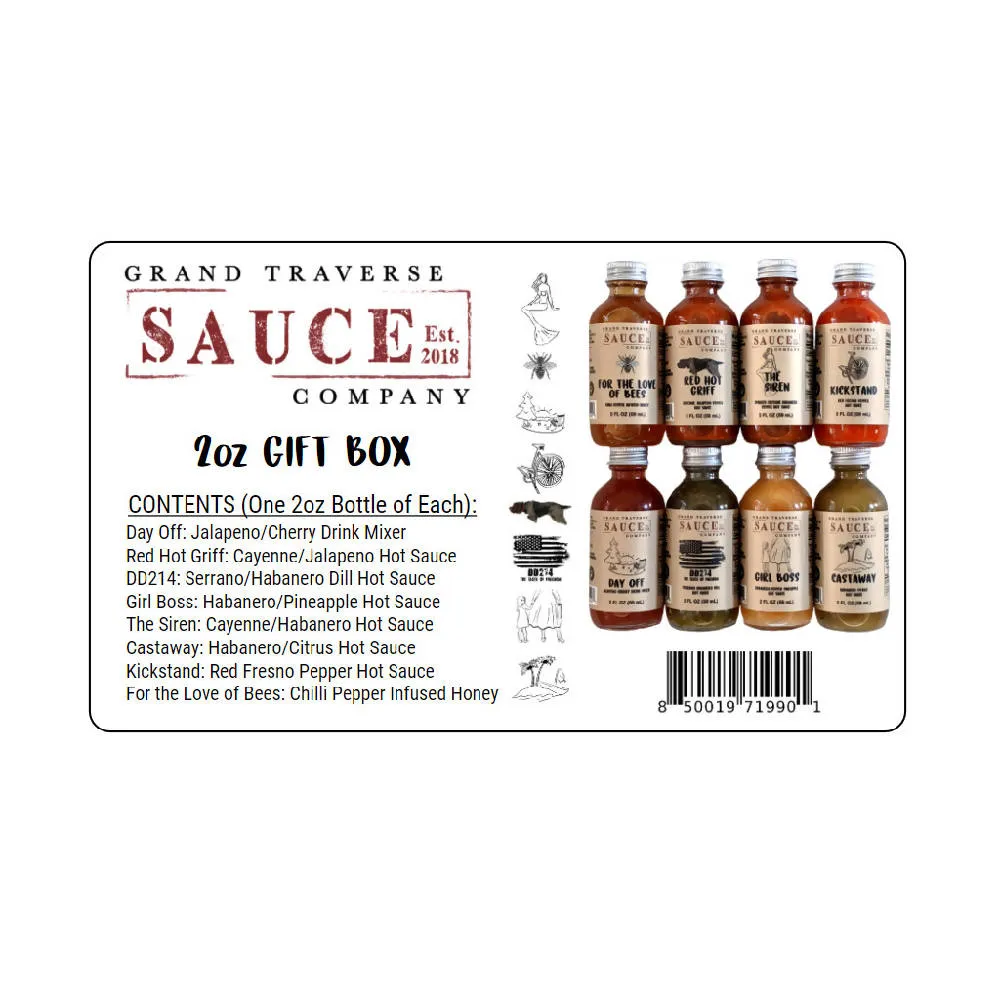 2oz Sauces - Gift Box (8 Bottles)