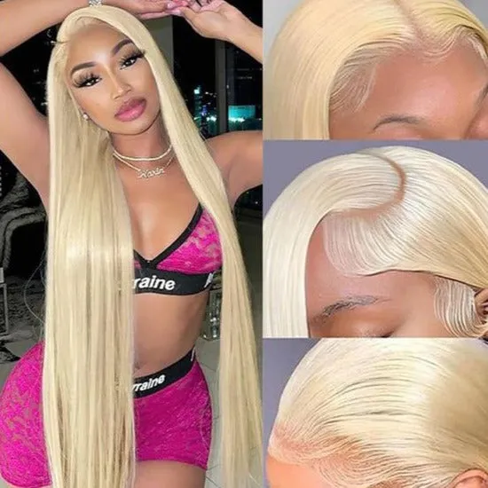【30" Super Sale】Minimalist Color Series Glueless 13x4 Lace Front Pre-Bleached Knots Blonde and Brown Highlight Colored Body Wave/Straight Human Hair Wig