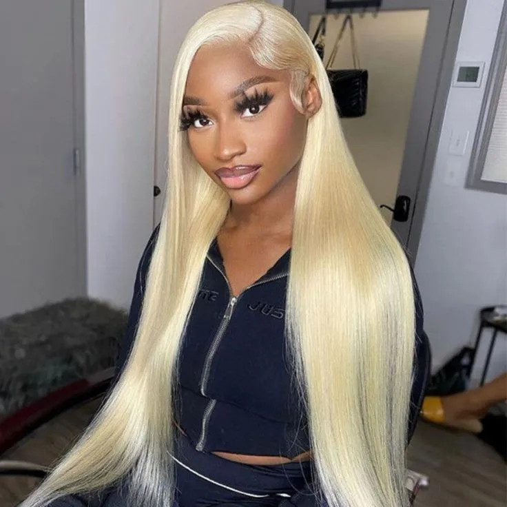【30" Super Sale】Minimalist Color Series Glueless 13x4 Lace Front Pre-Bleached Knots Blonde and Brown Highlight Colored Body Wave/Straight Human Hair Wig