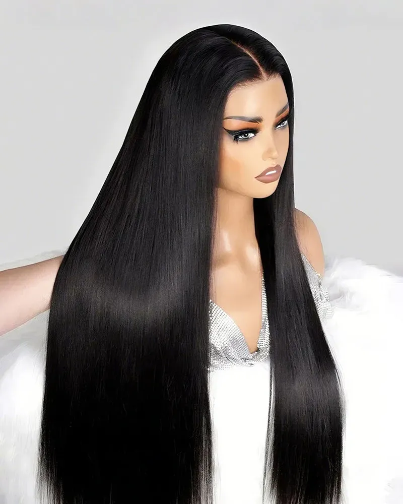 【30" Super Sale】Natural Black Body Wave/Straight 13x4 Lace Front Human Hair Wigs