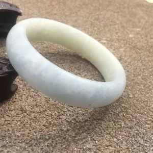 54/55/56mm Certified Natural Lavender Jadeite Emerald A*Jade HandCarved Lucky Bracelet Bangle GX318