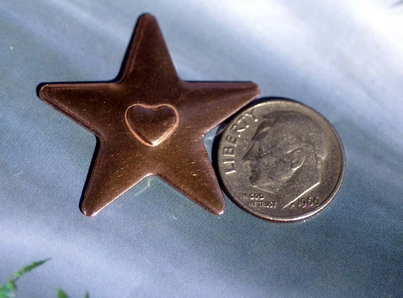 5.5mm x 6.6mm Heart Embossed on Star Blank Cutout for Enameling Stamping Texturing Metalworking Jewelry Making Blanks