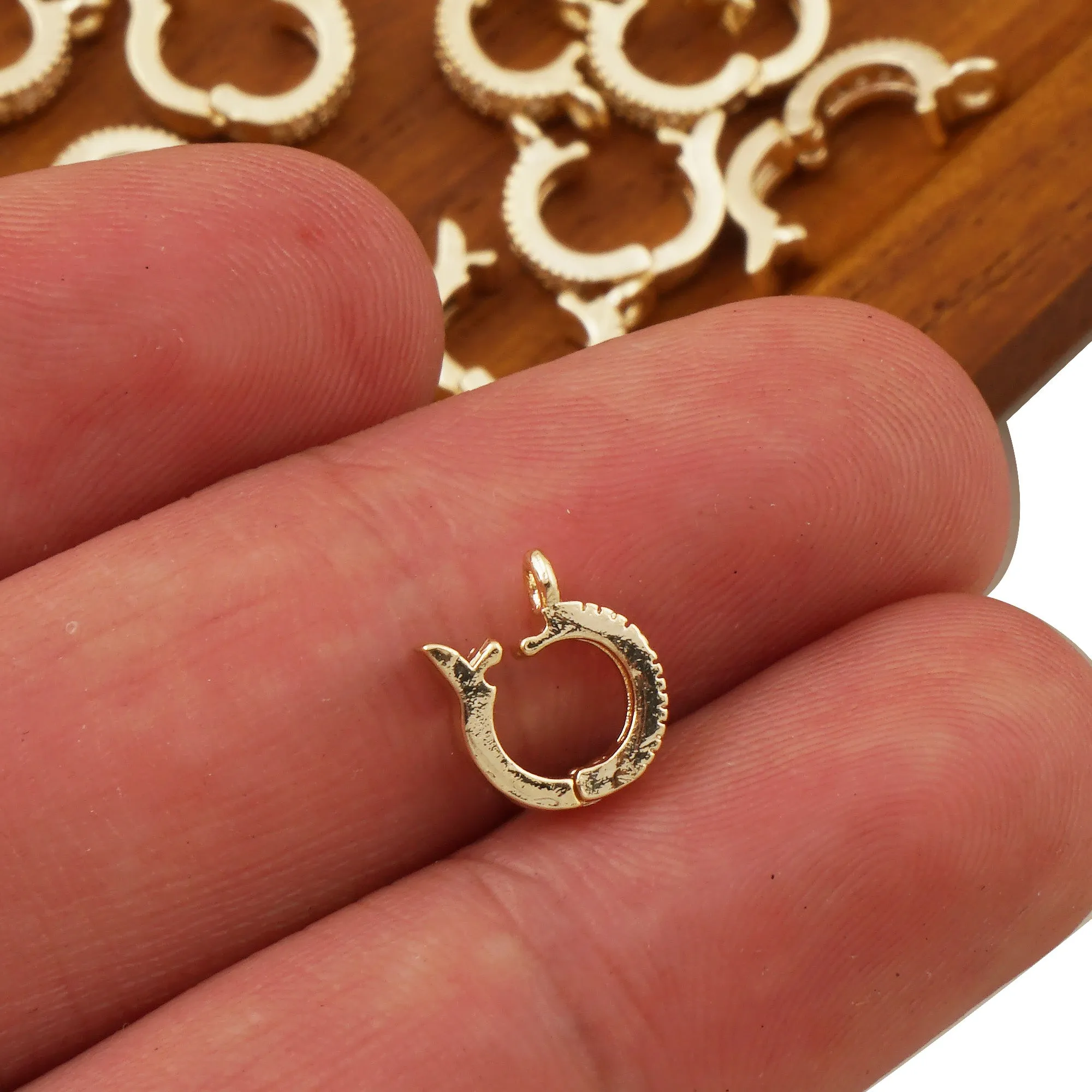 5PCS 14K Gold Filled Pendant Bail Clasp, Zircon Shortener Enhancer Clasp for Bracelet Necklace, DIY Connector for jewelry making 10420850