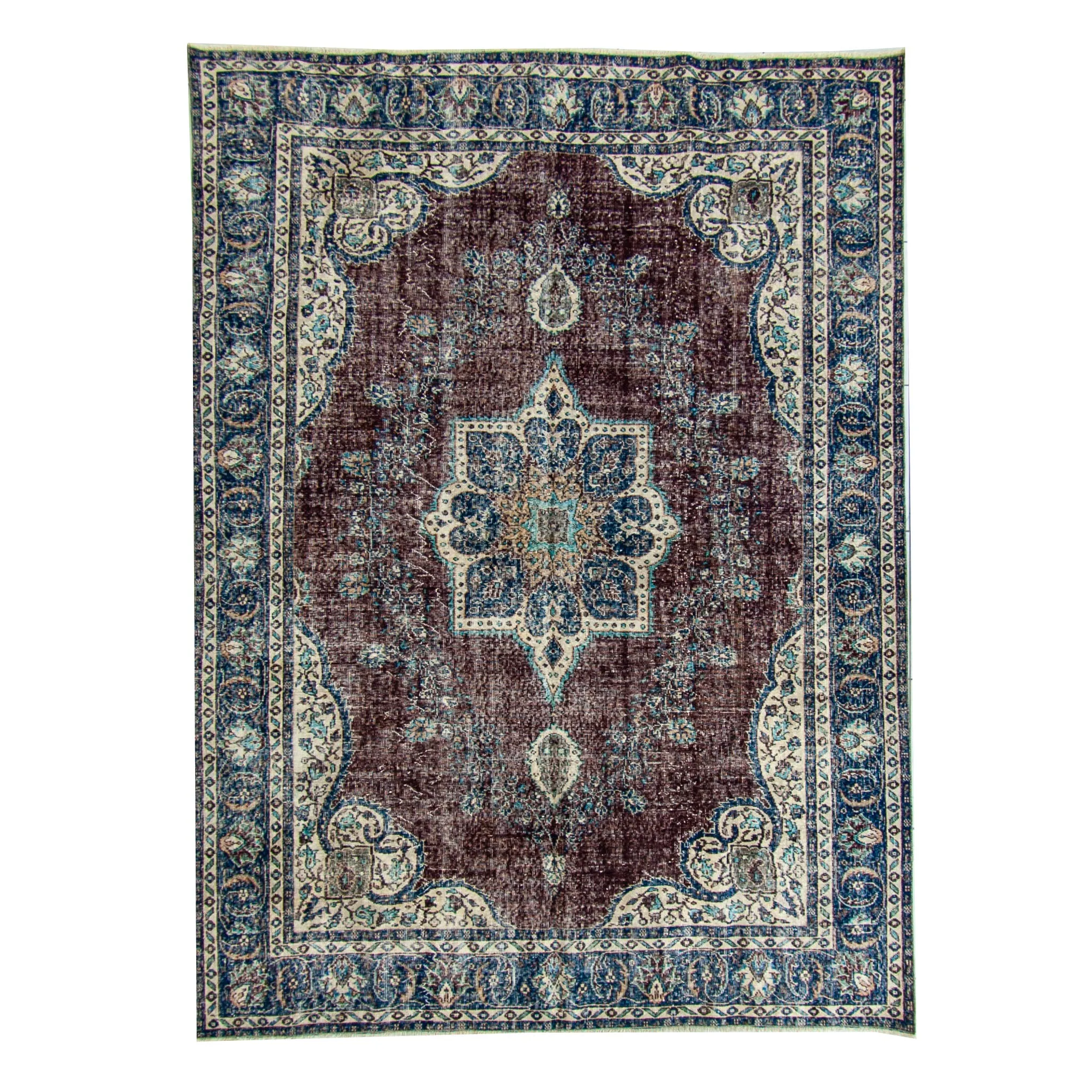 6071 Handwoven Vintage Rug 7'2x9'6