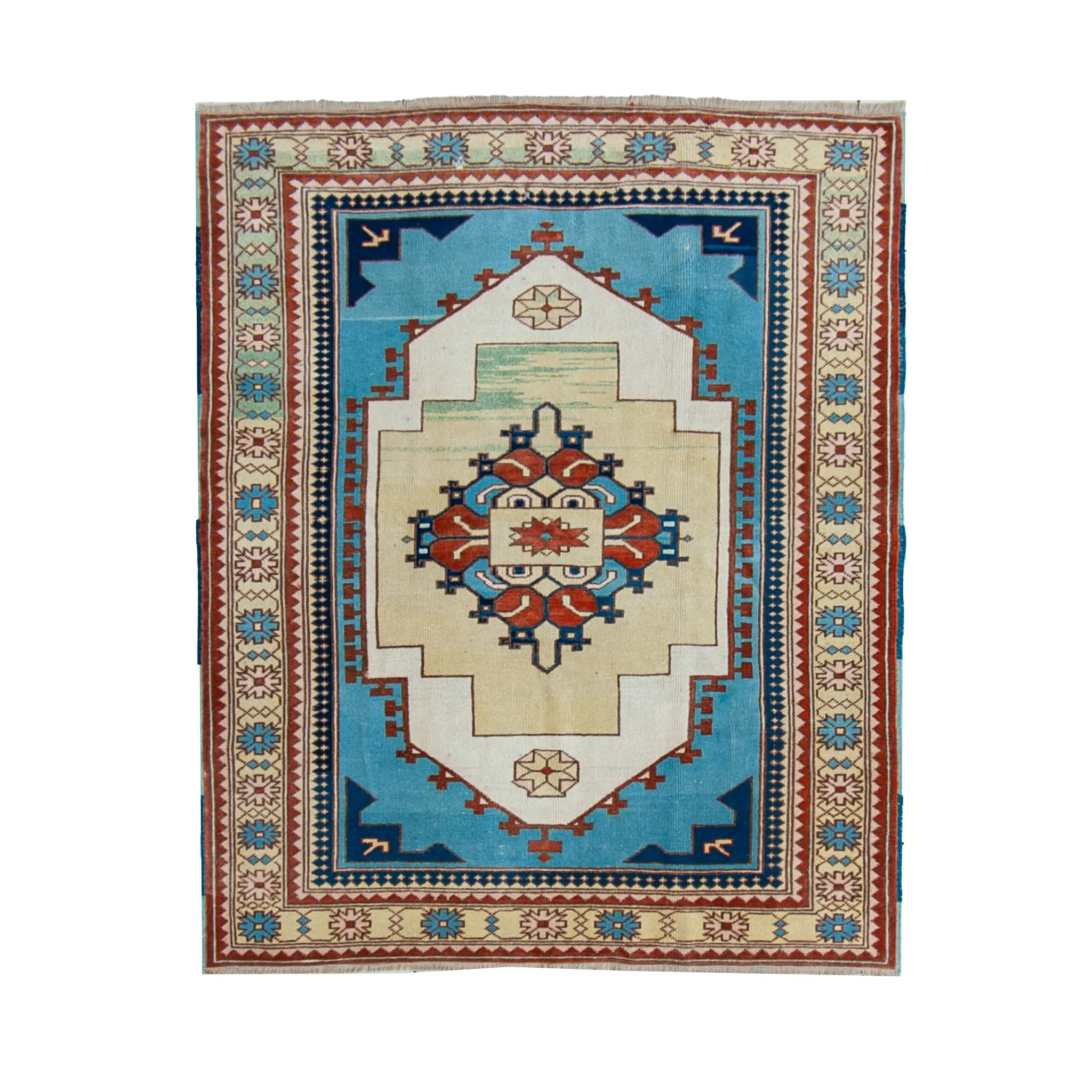 6092 Handwoven Vintage Rug 4'8x5'8