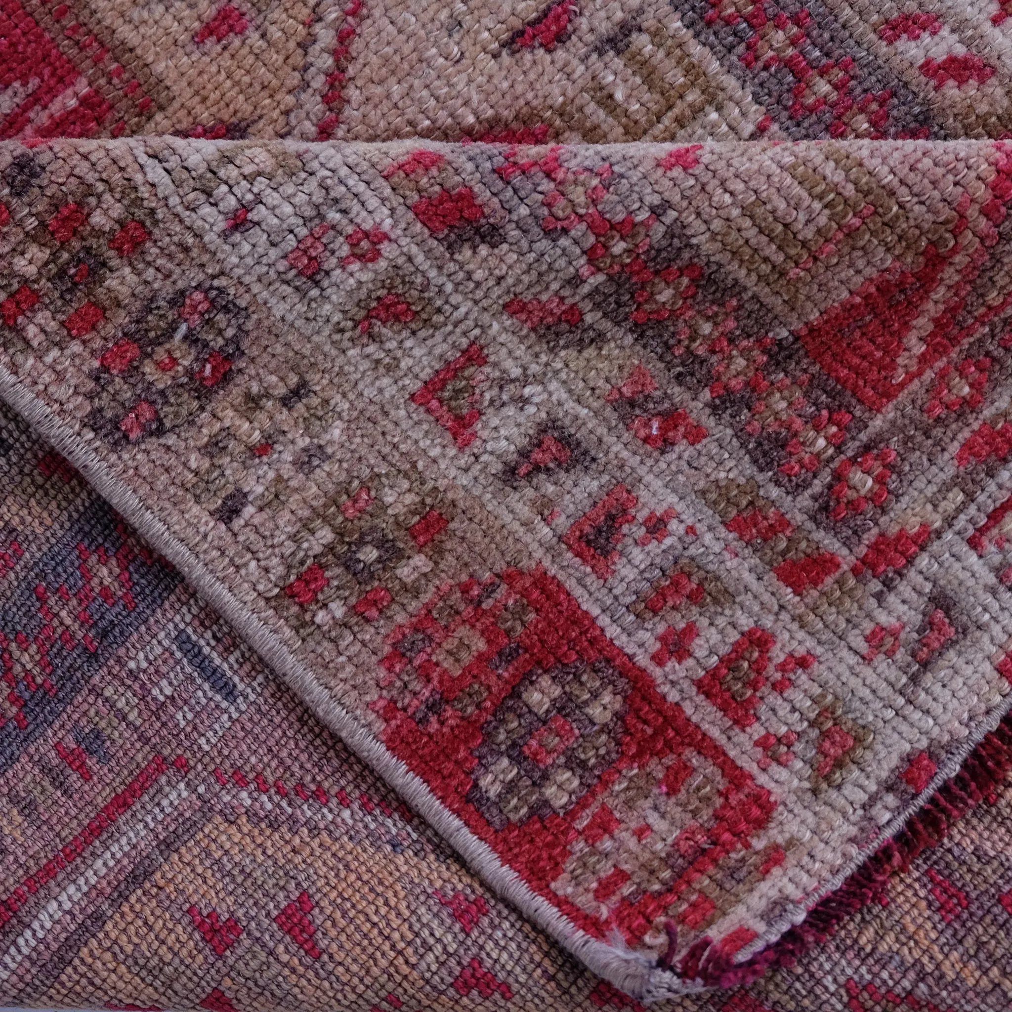 6190 Handwoven Vintage Rug 2'7x12'4
