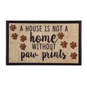 A House Is Not A Home Without Paw Prints Embossed Floor Mat,41em2459