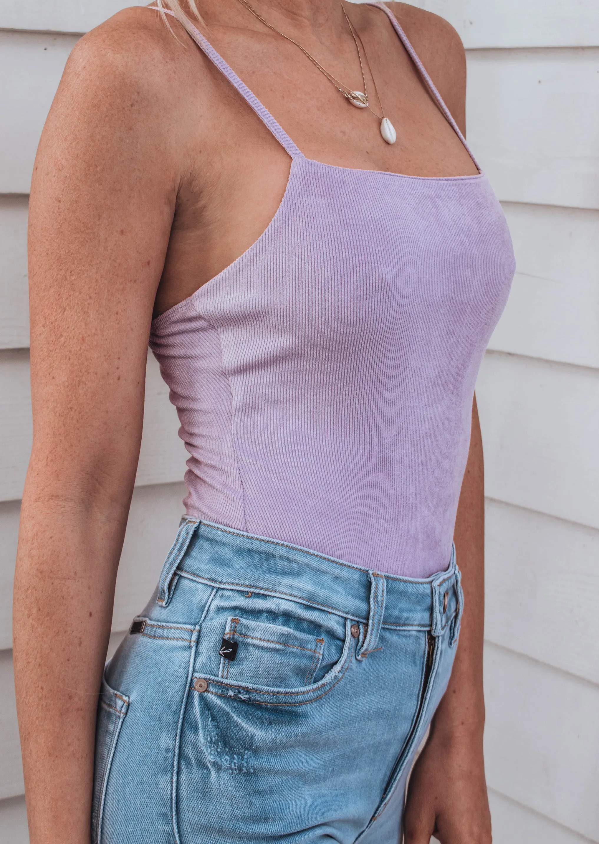 Addy Ribbed Square Neck Bodysuit