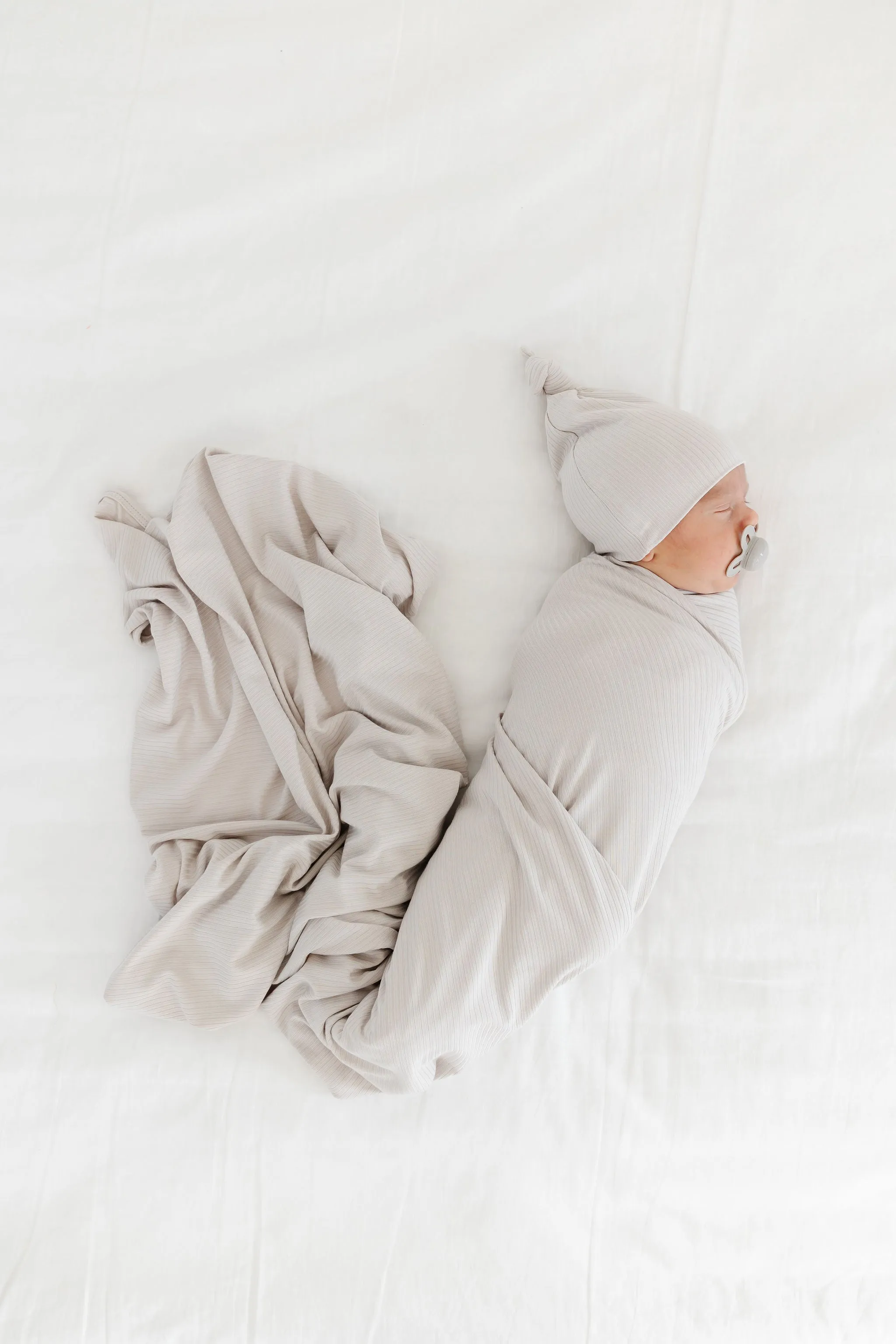 Adrian Ribbed Newborn Hat Bundle (Top   Bottom)