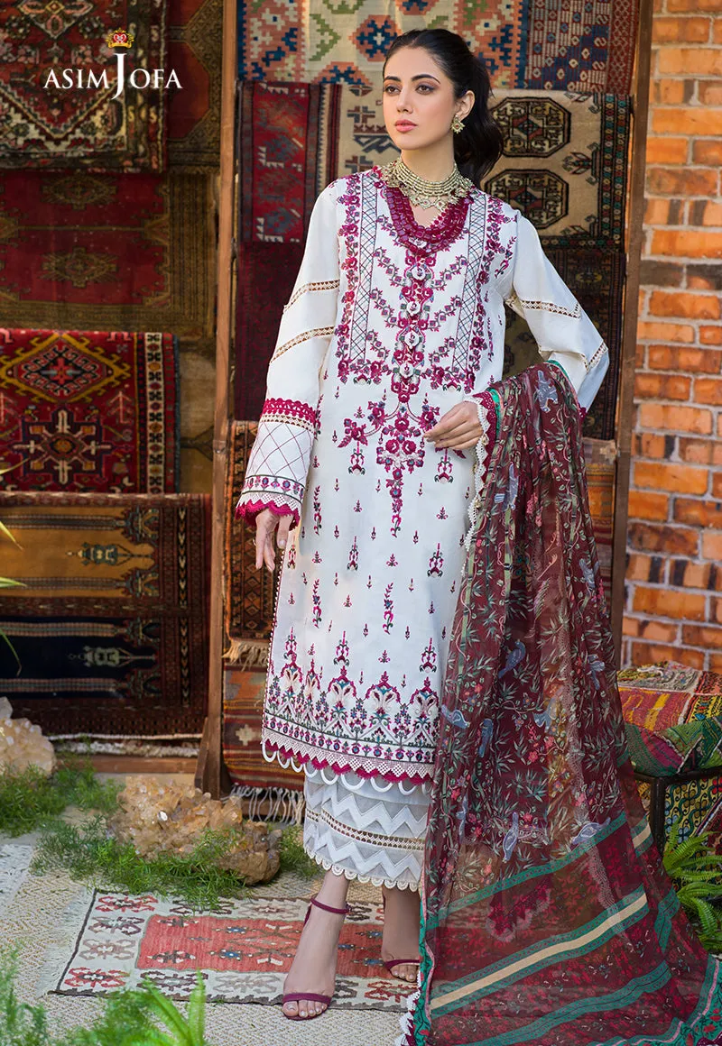AJPR-17 | Asim Jofa Prints Rania Collection 2022 | Unstitched Embroidered Lawn Suits