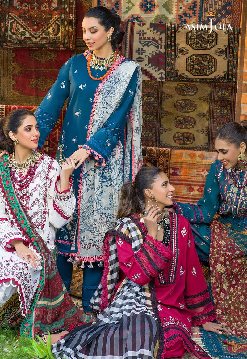 AJPR-37 | Asim Jofa Prints Rania Collection 2022 | Unstitched Embroidered Lawn Suits
