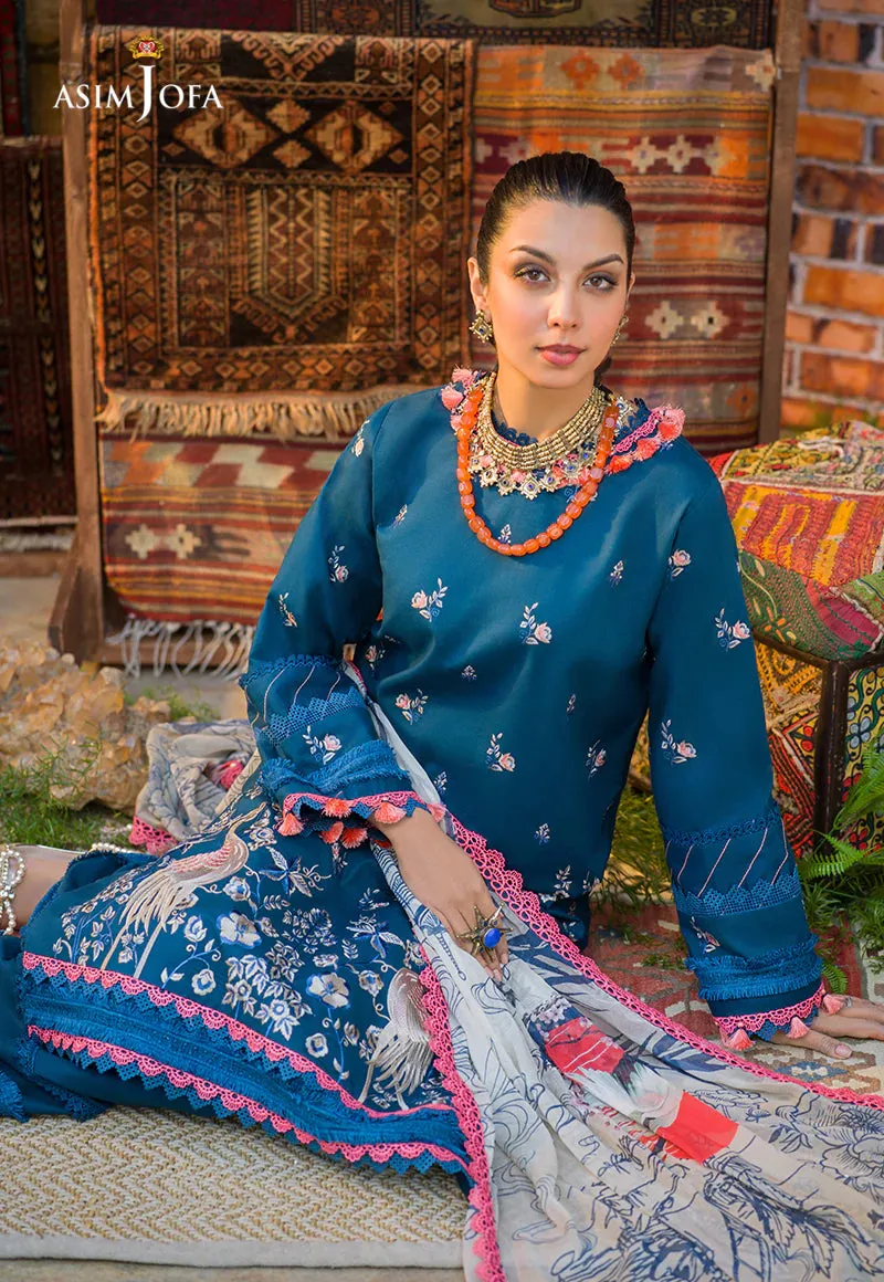 AJPR-37 | Asim Jofa Prints Rania Collection 2022 | Unstitched Embroidered Lawn Suits