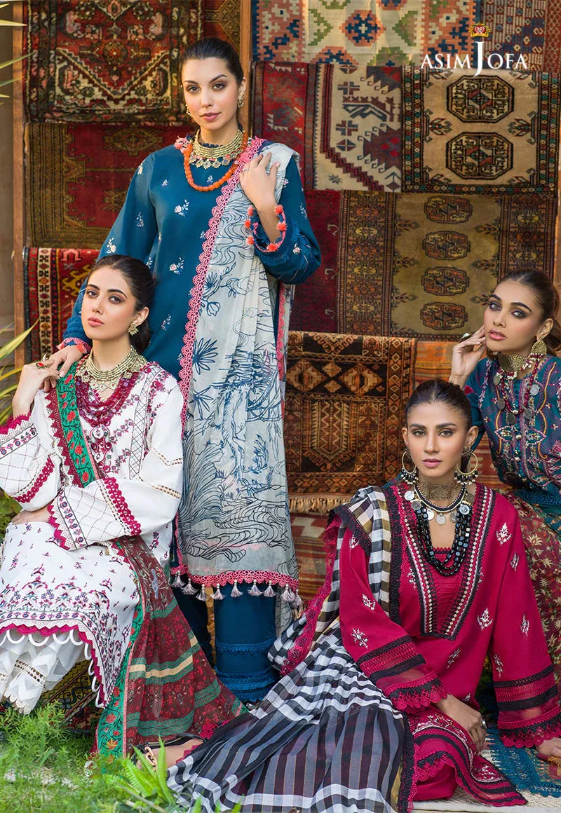 AJPR-37 | Asim Jofa Prints Rania Collection 2022 | Unstitched Embroidered Lawn Suits