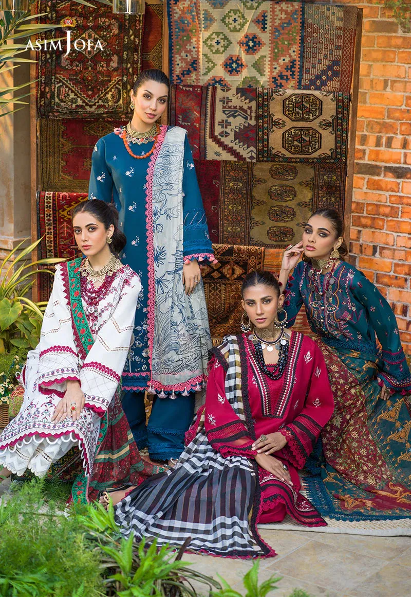 AJPR-37 | Asim Jofa Prints Rania Collection 2022 | Unstitched Embroidered Lawn Suits