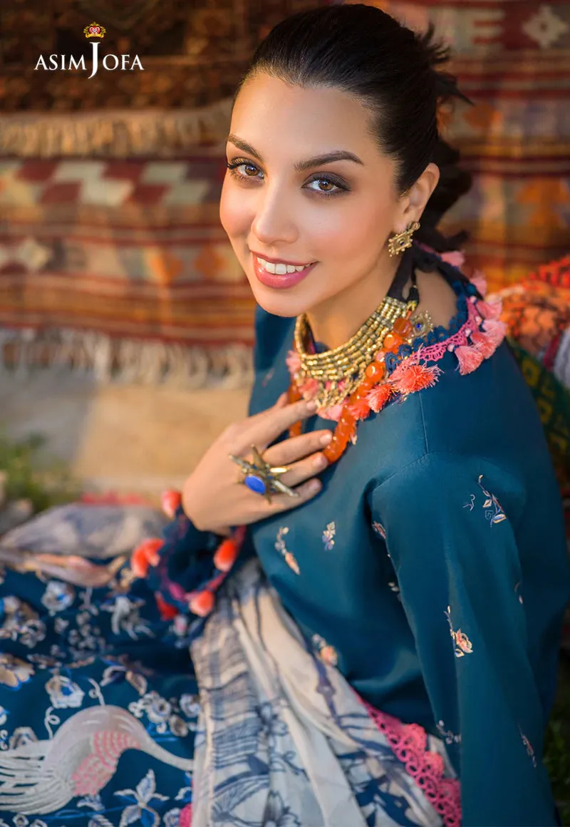 AJPR-37 | Asim Jofa Prints Rania Collection 2022 | Unstitched Embroidered Lawn Suits
